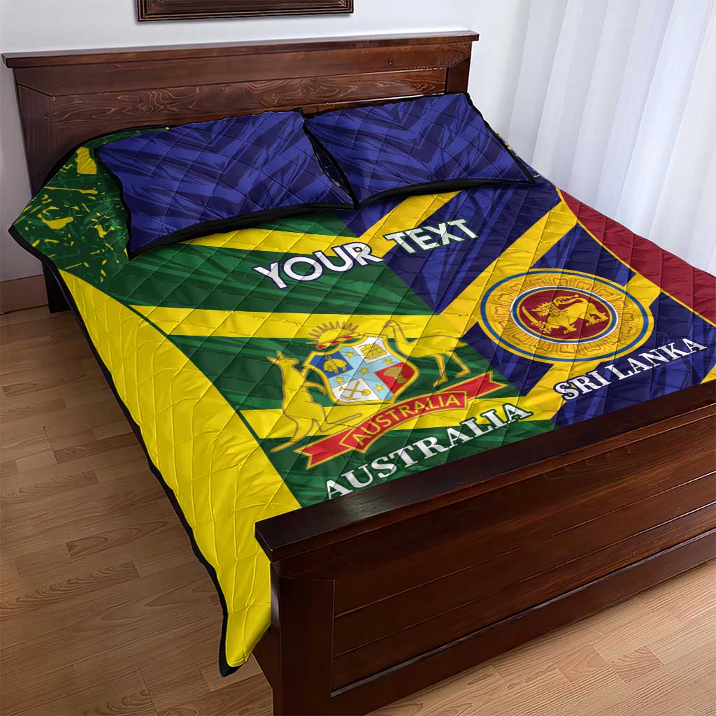 Custom Sri Lanka And Australia Cricket Quilt Bed Set 2025 The Lions Baggy Greens Together