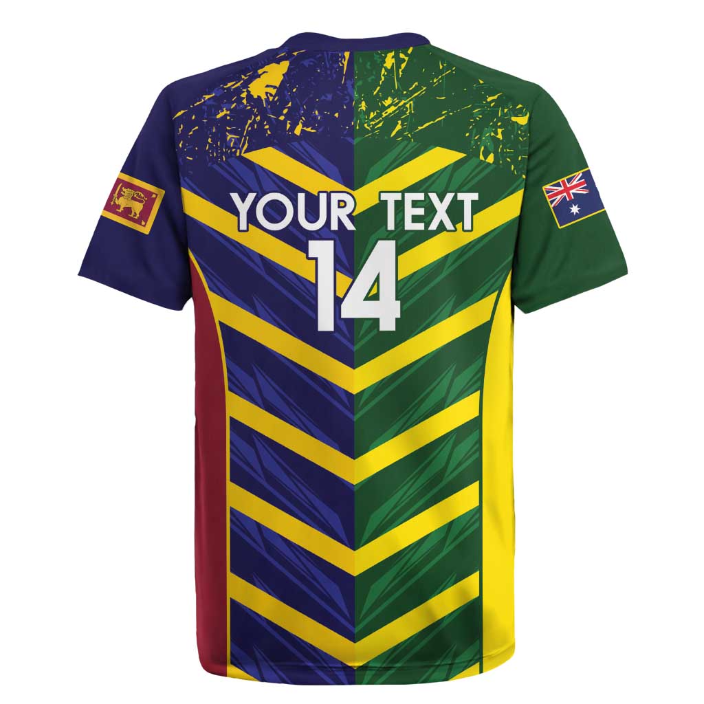Custom Sri Lanka And Australia Cricket Rugby Jersey 2025 The Lions Baggy Greens Together