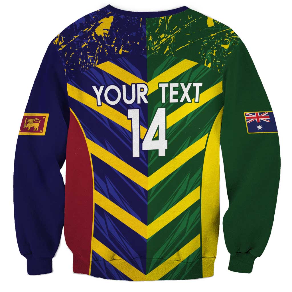 Custom Sri Lanka And Australia Cricket Sweatshirt 2025 The Lions Baggy Greens Together