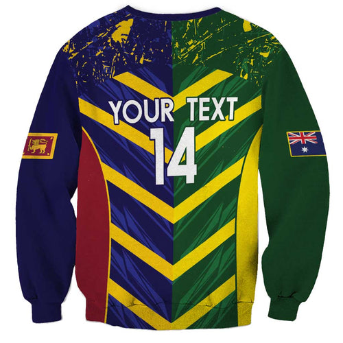 Custom Sri Lanka And Australia Cricket Sweatshirt 2025 The Lions Baggy Greens Together