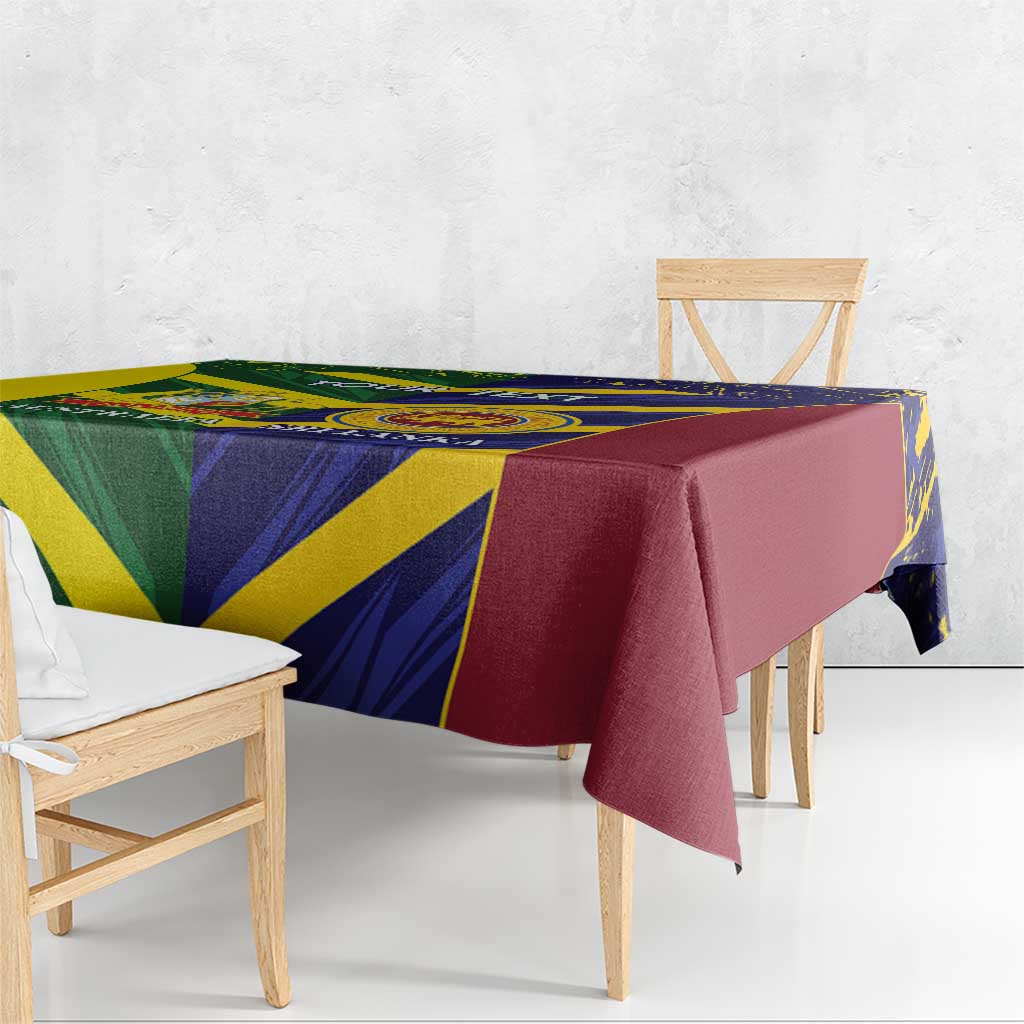 Custom Sri Lanka And Australia Cricket Tablecloth 2025 The Lions Baggy Greens Together