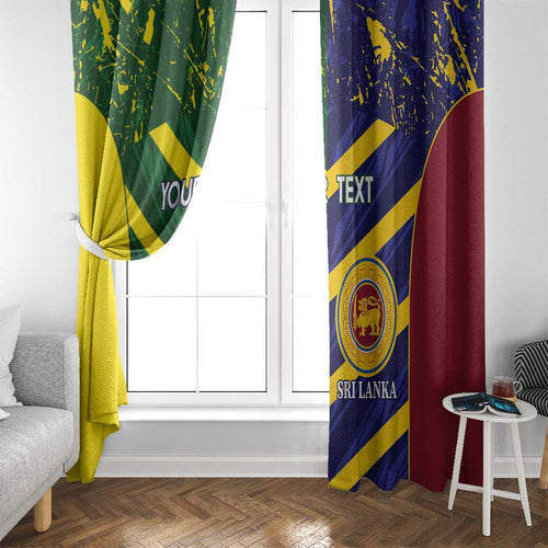 Custom Sri Lanka And Australia Cricket Window Curtain 2025 The Lions Baggy Greens Together