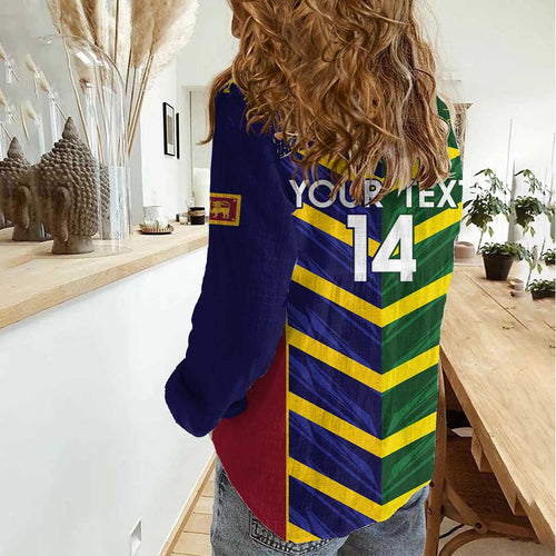 Custom Sri Lanka And Australia Cricket Women Casual Shirt 2025 The Lions Baggy Greens Together