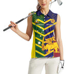 Custom Sri Lanka And Australia Cricket Women Sleeveless Polo Shirt 2025 The Lions Baggy Greens Together