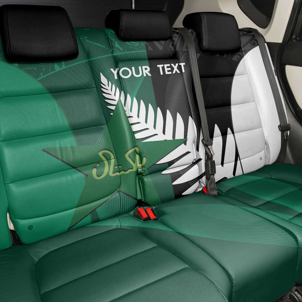 Custom New Zealand And Pakistan Cricket Back Car Seat Cover 2025 Black Cap Shaheens Together