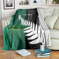 Custom New Zealand And Pakistan Cricket Blanket 2025 Black Cap Shaheens Together