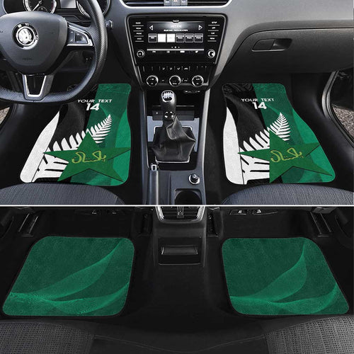 Custom New Zealand And Pakistan Cricket Car Mats 2025 Black Cap Shaheens Together