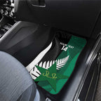 Custom New Zealand And Pakistan Cricket Car Mats 2025 Black Cap Shaheens Together