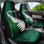 Custom New Zealand And Pakistan Cricket Car Seat Cover 2025 Black Cap Shaheens Together