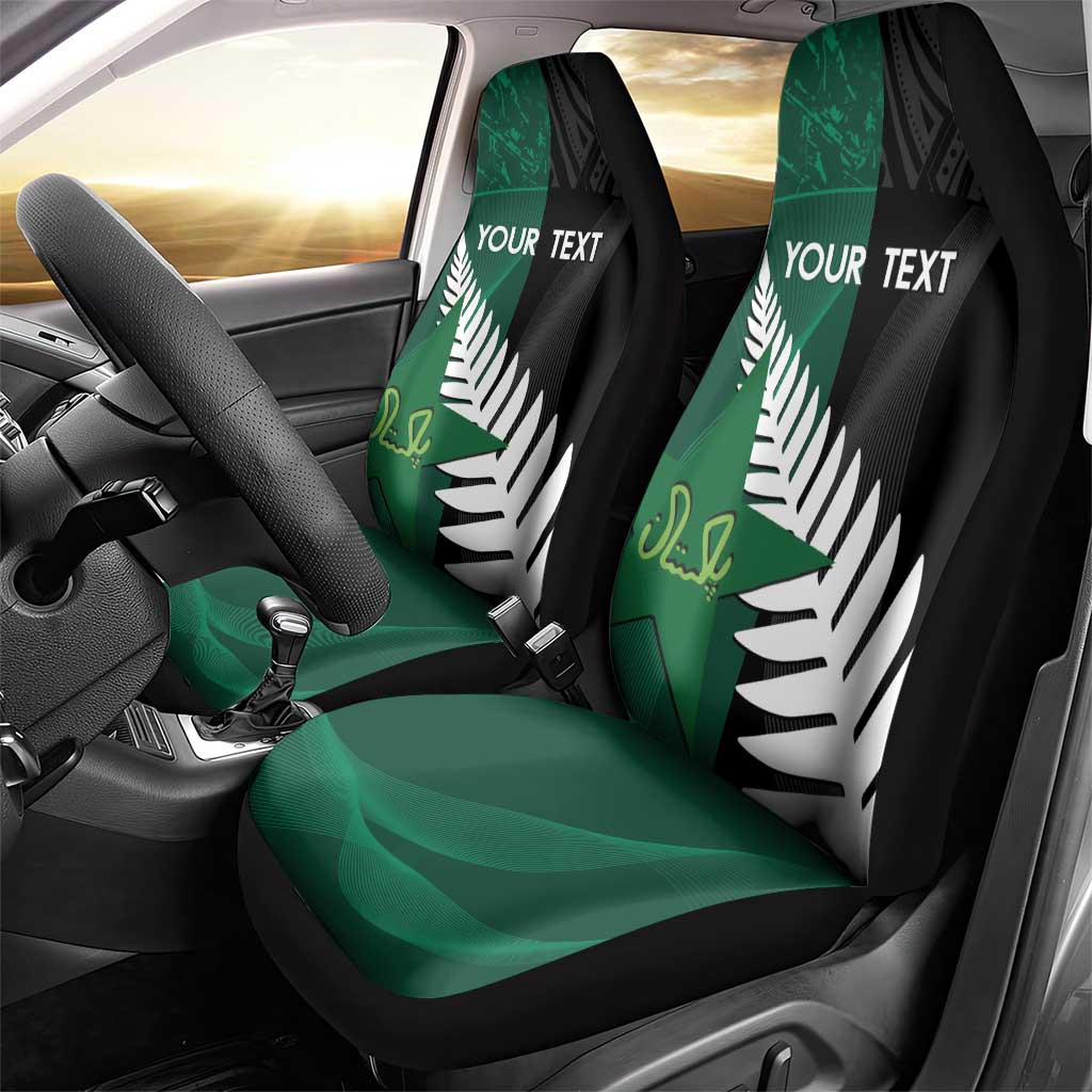 Custom New Zealand And Pakistan Cricket Car Seat Cover 2025 Black Cap Shaheens Together