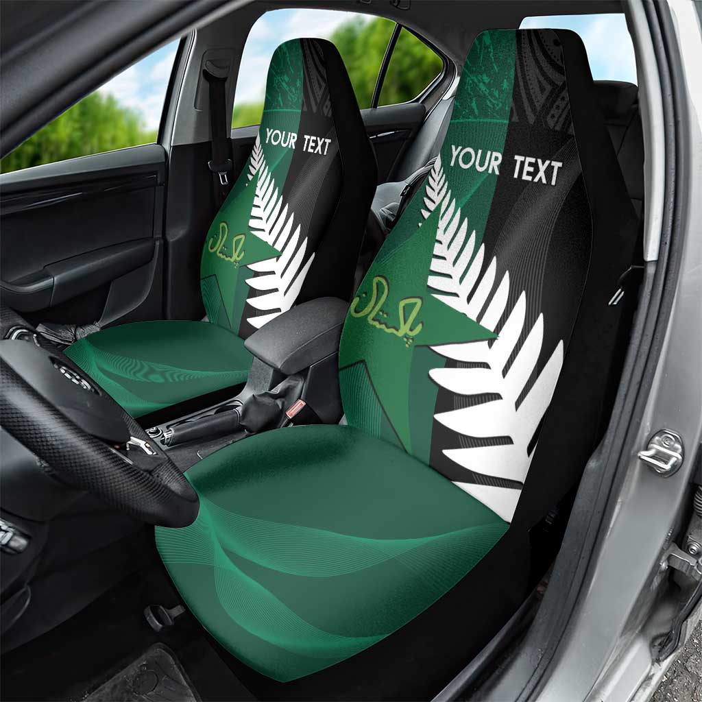 Custom New Zealand And Pakistan Cricket Car Seat Cover 2025 Black Cap Shaheens Together