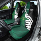Custom New Zealand And Pakistan Cricket Car Seat Cover 2025 Black Cap Shaheens Together