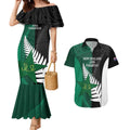 Custom New Zealand And Pakistan Cricket Couples Matching Mermaid Dress and Hawaiian Shirt 2025 Black Cap Shaheens Together