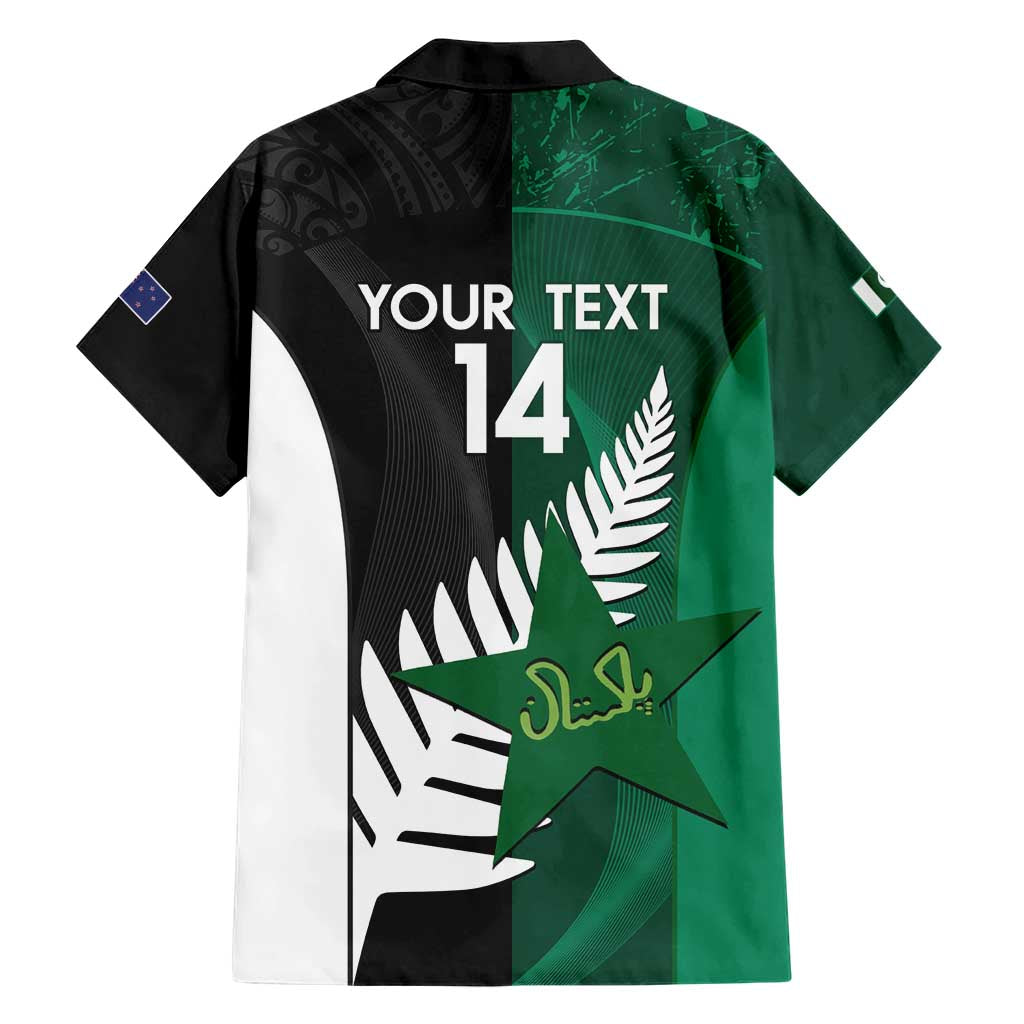 Custom New Zealand And Pakistan Cricket Hawaiian Shirt 2025 Black Cap Shaheens Together