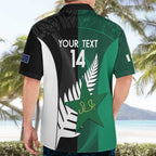 Custom New Zealand And Pakistan Cricket Hawaiian Shirt 2025 Black Cap Shaheens Together