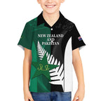 Custom New Zealand And Pakistan Cricket Hawaiian Shirt 2025 Black Cap Shaheens Together