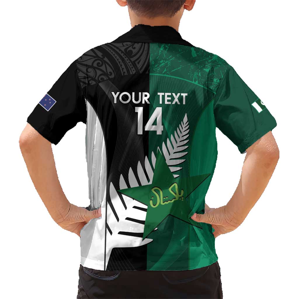 Custom New Zealand And Pakistan Cricket Hawaiian Shirt 2025 Black Cap Shaheens Together