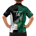 Custom New Zealand And Pakistan Cricket Hawaiian Shirt 2025 Black Cap Shaheens Together