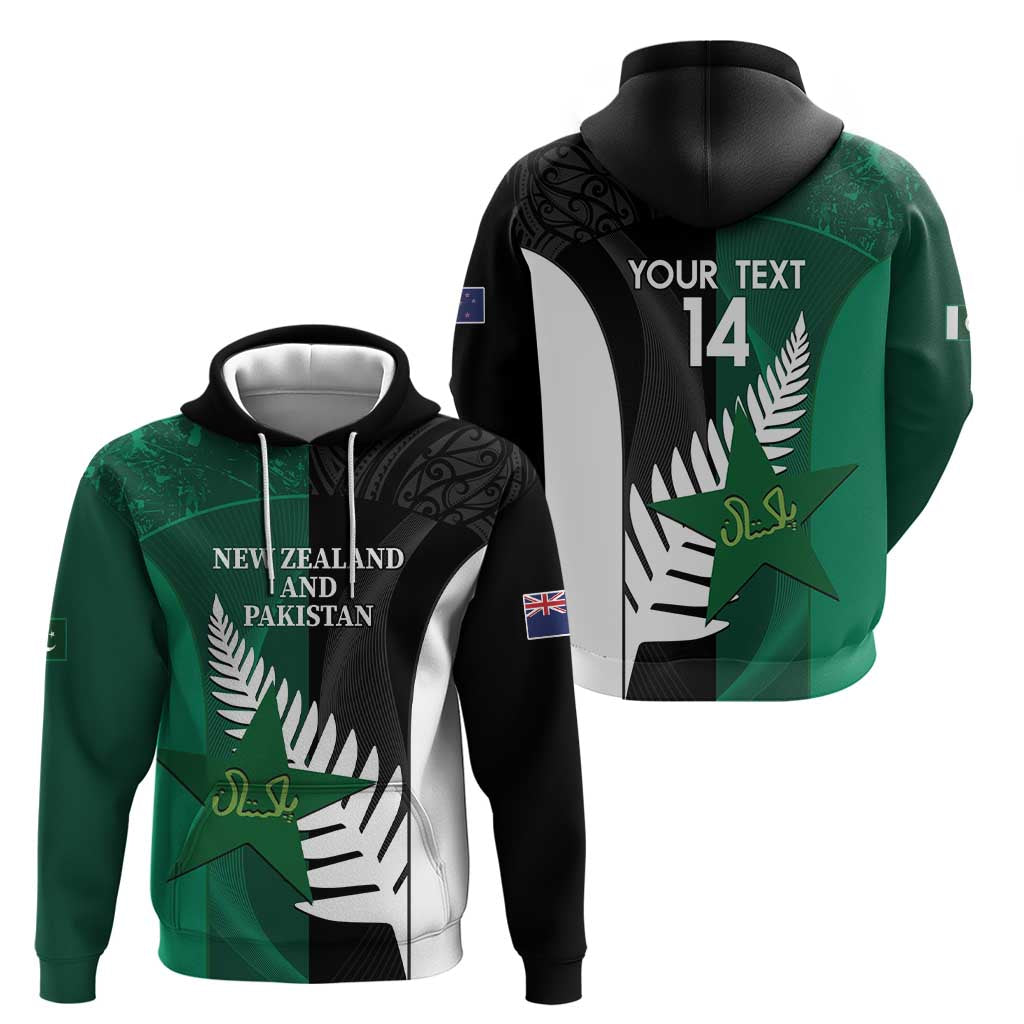 Custom New Zealand And Pakistan Cricket Hoodie 2025 Black Cap Shaheens Together