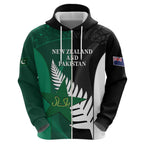 Custom New Zealand And Pakistan Cricket Hoodie 2025 Black Cap Shaheens Together