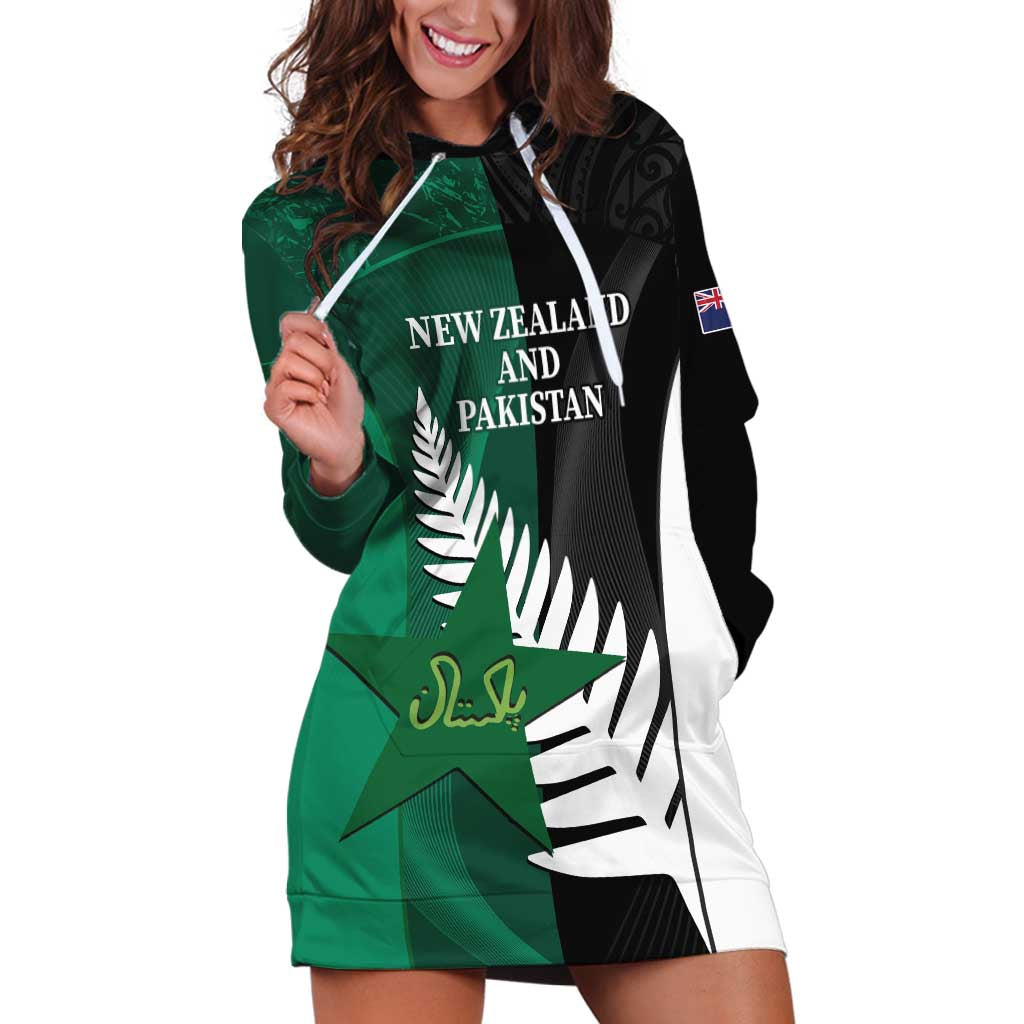 Custom New Zealand And Pakistan Cricket Hoodie Dress 2025 Black Cap Shaheens Together