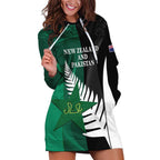 Custom New Zealand And Pakistan Cricket Hoodie Dress 2025 Black Cap Shaheens Together