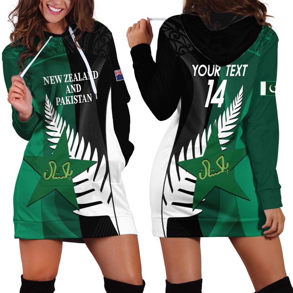 Custom New Zealand And Pakistan Cricket Hoodie Dress 2025 Black Cap Shaheens Together