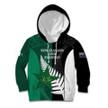 Custom New Zealand And Pakistan Cricket Kid Hoodie 2025 Black Cap Shaheens Together