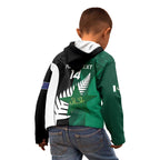 Custom New Zealand And Pakistan Cricket Kid Hoodie 2025 Black Cap Shaheens Together