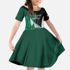 Custom New Zealand And Pakistan Cricket Kid Short Sleeve Dress 2025 Black Cap Shaheens Together