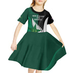 Custom New Zealand And Pakistan Cricket Kid Short Sleeve Dress 2025 Black Cap Shaheens Together