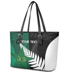 Custom New Zealand And Pakistan Cricket Leather Tote Bag 2025 Black Cap Shaheens Together