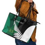 Custom New Zealand And Pakistan Cricket Leather Tote Bag 2025 Black Cap Shaheens Together