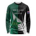 Custom New Zealand And Pakistan Cricket Long Sleeve Shirt 2025 Black Cap Shaheens Together