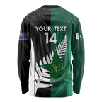 Custom New Zealand And Pakistan Cricket Long Sleeve Shirt 2025 Black Cap Shaheens Together