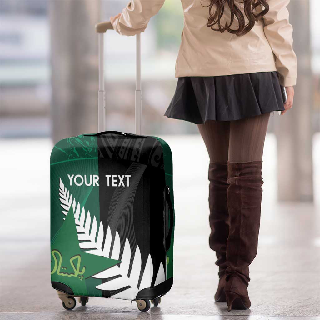 Custom New Zealand And Pakistan Cricket Luggage Cover 2025 Black Cap Shaheens Together