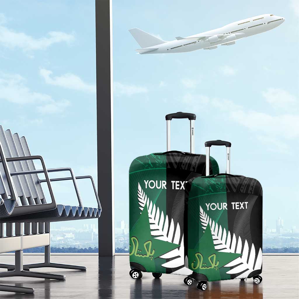 Custom New Zealand And Pakistan Cricket Luggage Cover 2025 Black Cap Shaheens Together