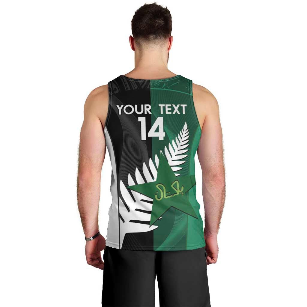 Custom New Zealand And Pakistan Cricket Men Tank Top 2025 Black Cap Shaheens Together