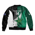 Custom New Zealand And Pakistan Cricket Sleeve Zip Bomber Jacket 2025 Black Cap Shaheens Together