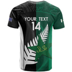 Custom New Zealand And Pakistan Cricket T Shirt 2025 Black Cap Shaheens Together