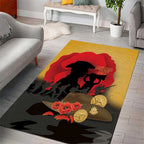 Australia Two-up Pennies ANZAC Day Area Rug Slouch Hat Last Post With Poppy