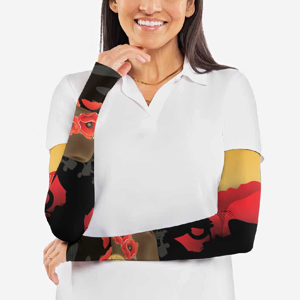 Australia Two-up Pennies ANZAC Day Arm Sleeves Slouch Hat Last Post With Poppy