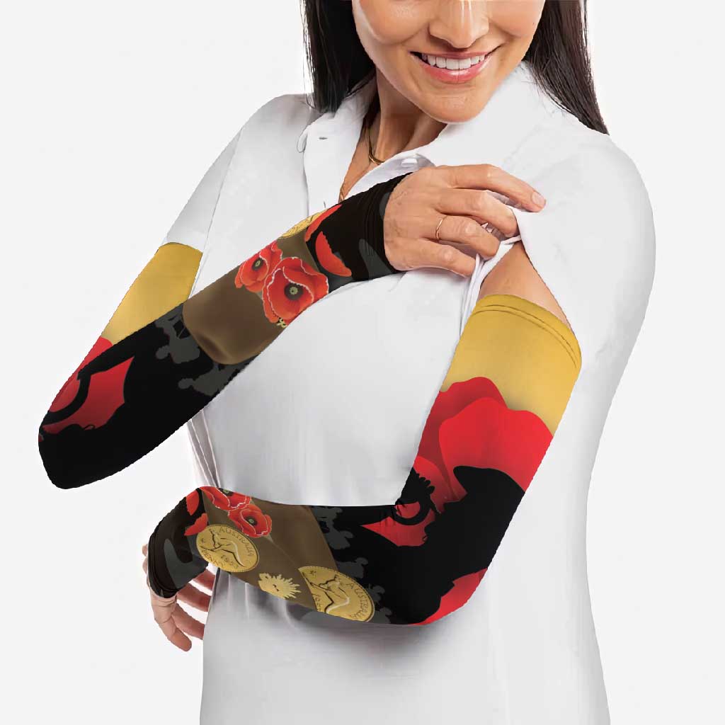Australia Two-up Pennies ANZAC Day Arm Sleeves Slouch Hat Last Post With Poppy