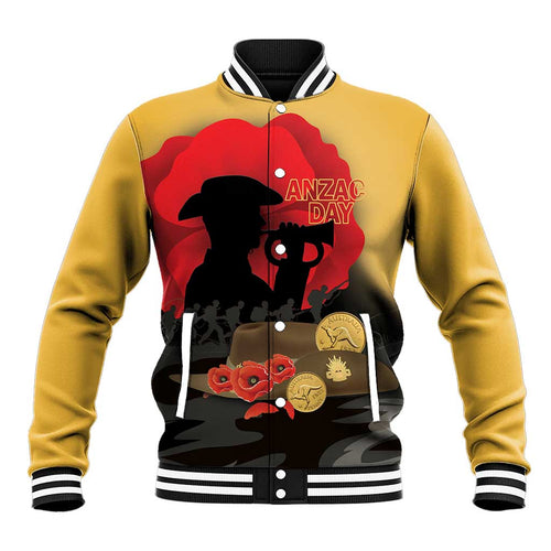 Australia Two-up Pennies ANZAC Day Baseball Jacket Slouch Hat Last Post With Poppy