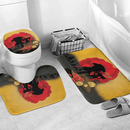 Australia Two-up Pennies ANZAC Day Bathroom Set Slouch Hat Last Post With Poppy