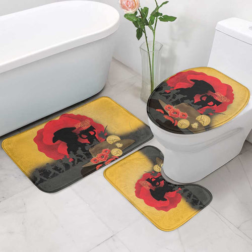 Australia Two-up Pennies ANZAC Day Bathroom Set Slouch Hat Last Post With Poppy