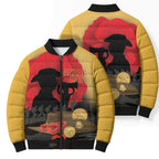 Australia Two-up Pennies ANZAC Day Bomber Puffer Jacket Slouch Hat Last Post With Poppy