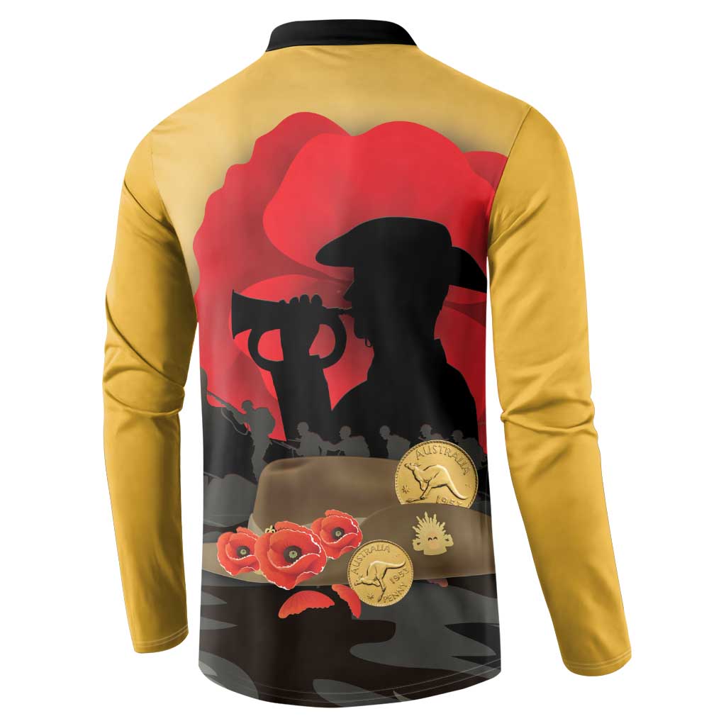 Australia Two-up Pennies ANZAC Day Button Sweatshirt Slouch Hat Last Post With Poppy