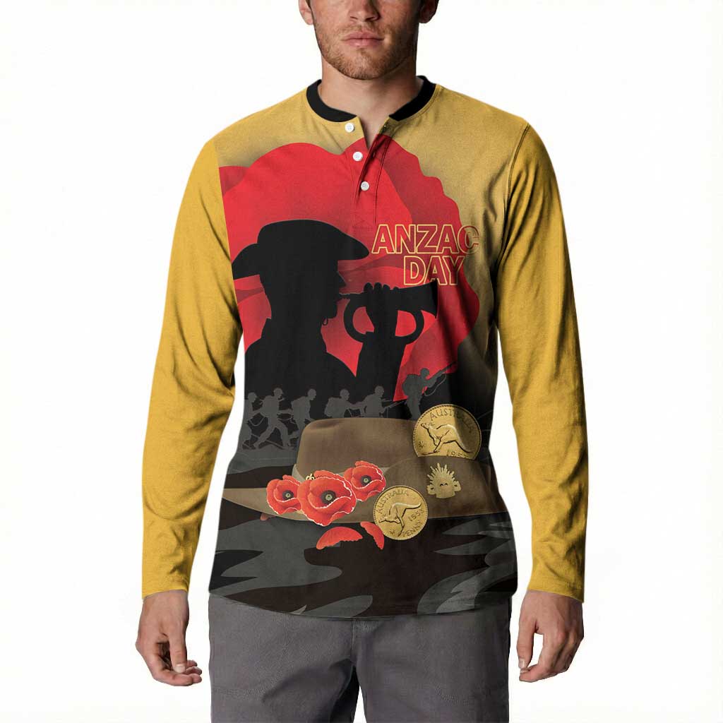 Australia Two-up Pennies ANZAC Day Button Sweatshirt Slouch Hat Last Post With Poppy