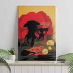 Australia Two-up Pennies ANZAC Day Canvas Wall Art Slouch Hat Last Post With Poppy
